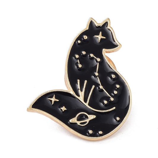 Star sign 'scorpio' fox enamel pin