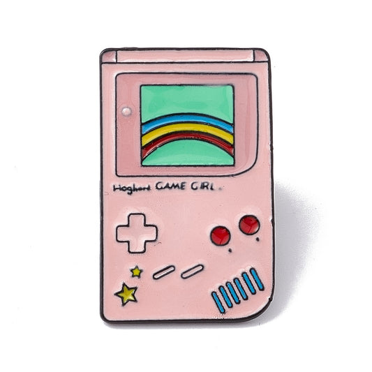 Game console enamel pin