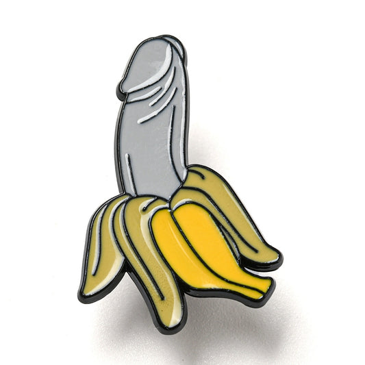 Banana penis dick enamel pin