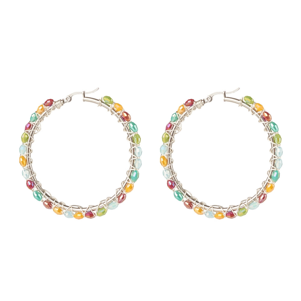 BEADED hoops