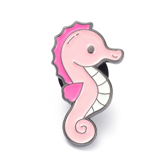 Seahorse enamel pin