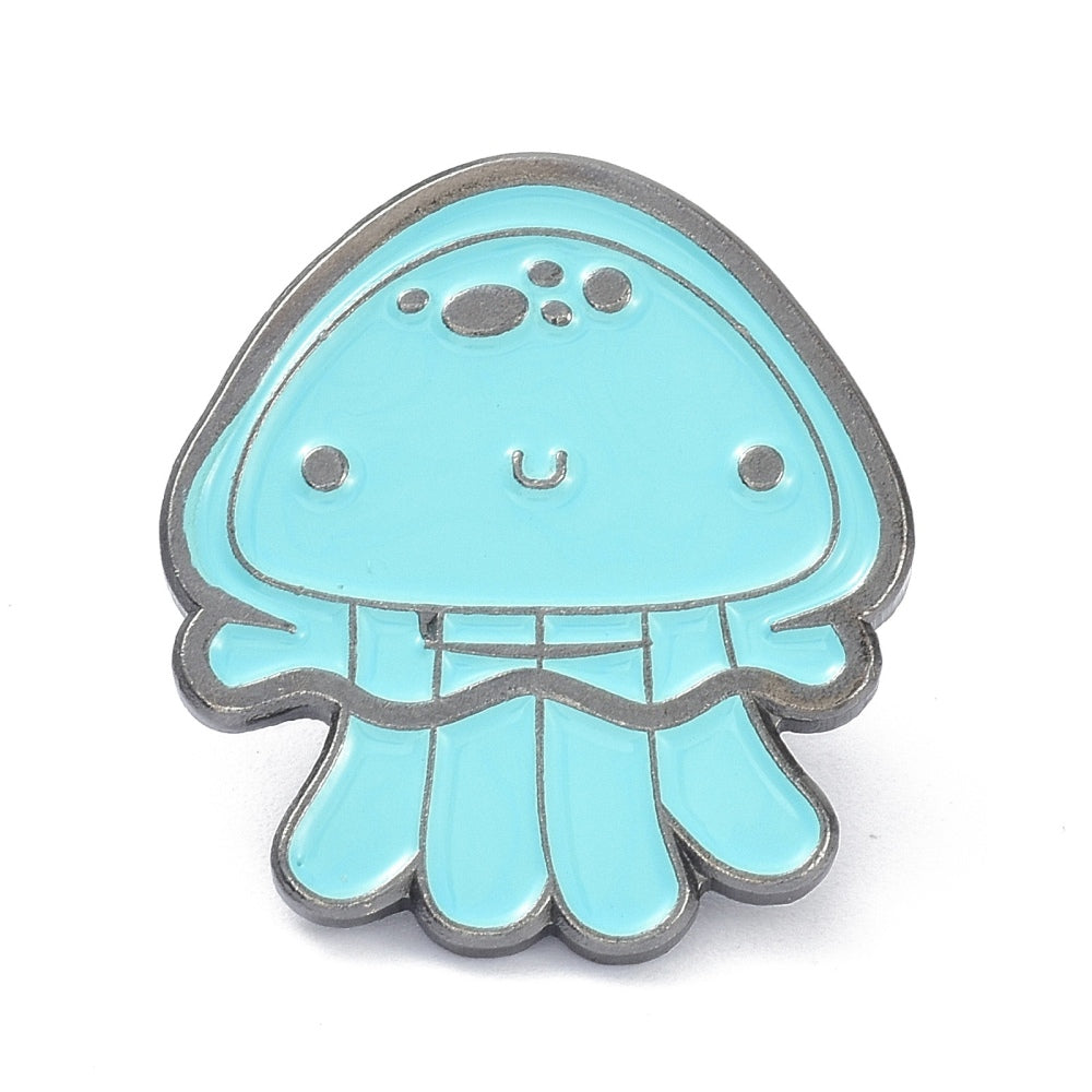 Jellyfish enamel pin