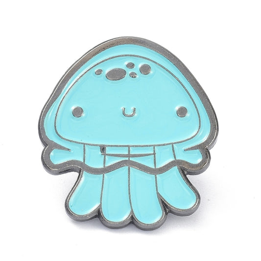 Jellyfish enamel pin