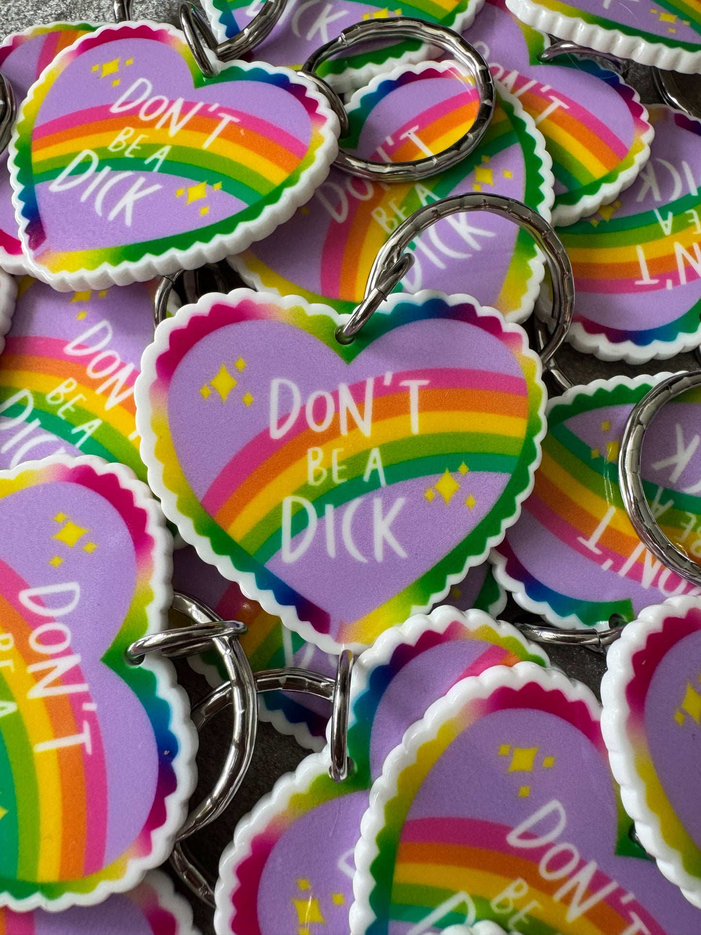 Don't be a dick heart Keyring