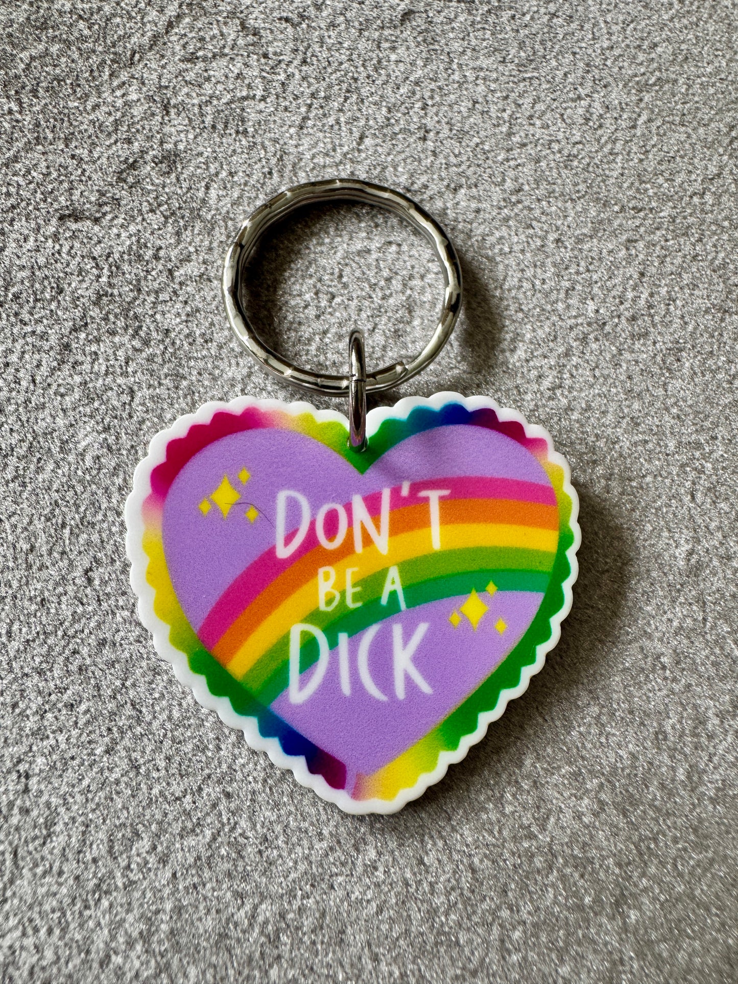 Don't be a dick heart Keyring