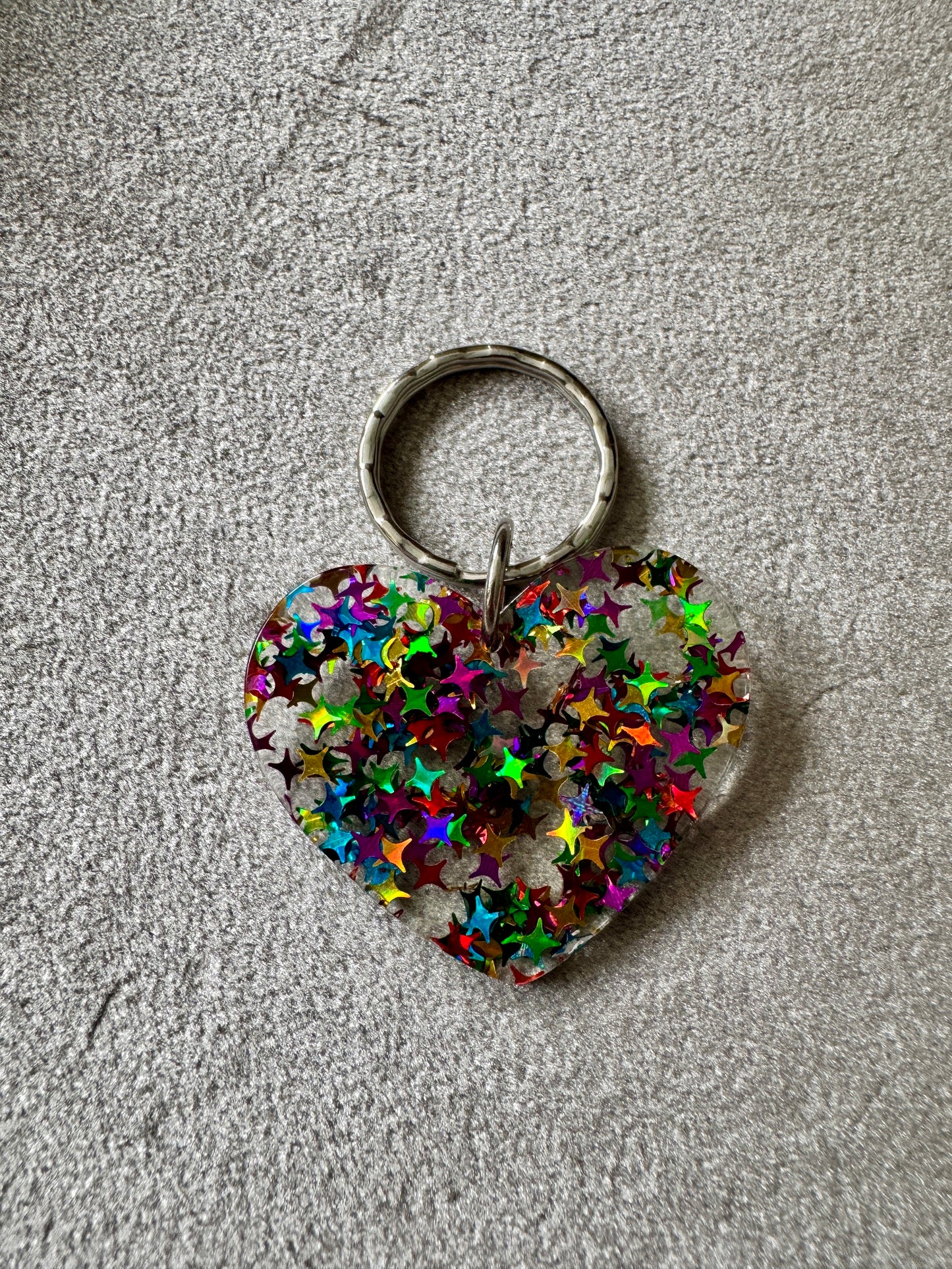 Glitter Heart Keyring