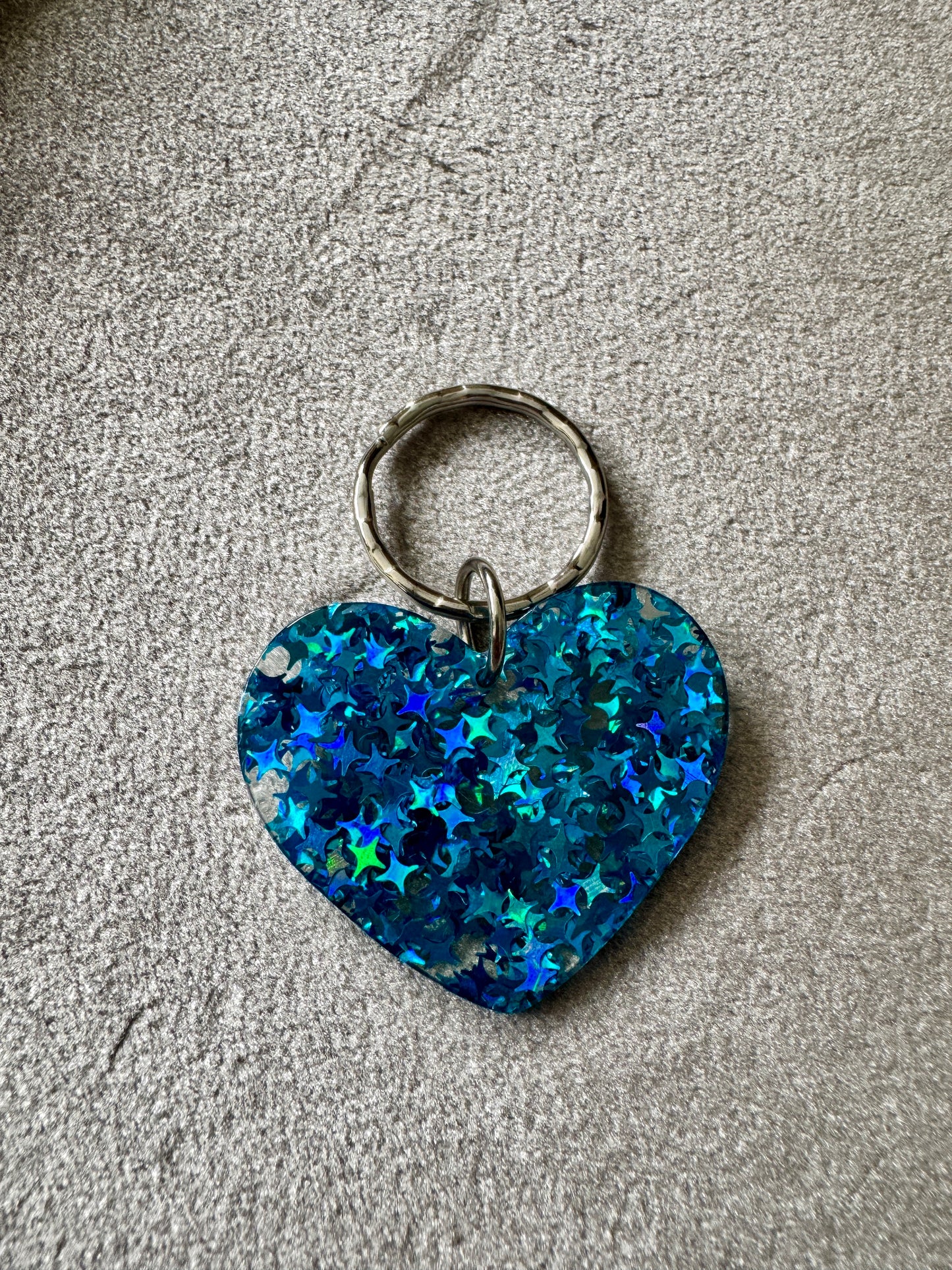 Glitter Heart Keyring