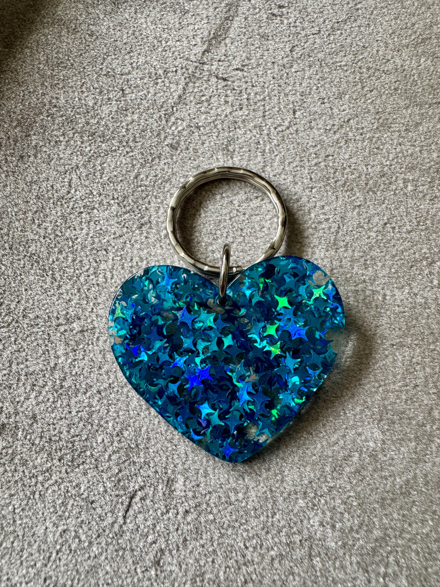 Glitter Heart Keyring