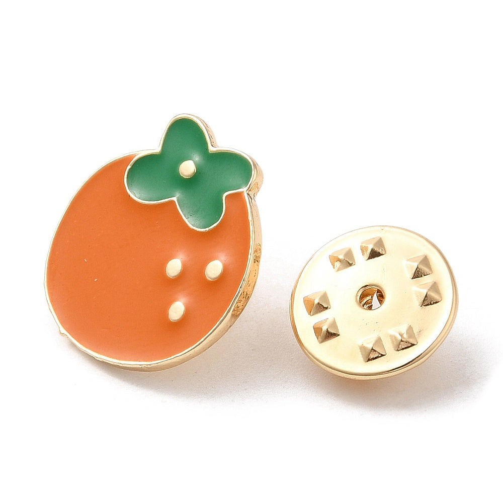 Orange orange enamel pin