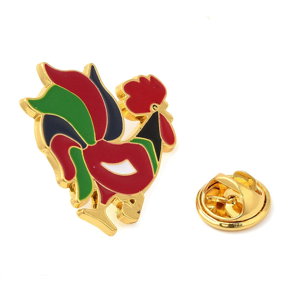 Rooster enamel pin