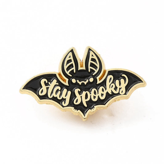 Bat with 'stay spooky' enamel pin