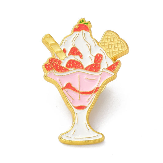 Ice cream sundae enamel pin