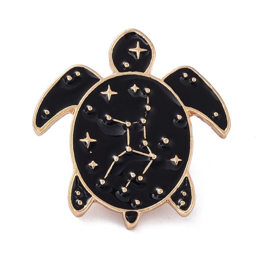 Star sign 'virgo' turtle enamel pin