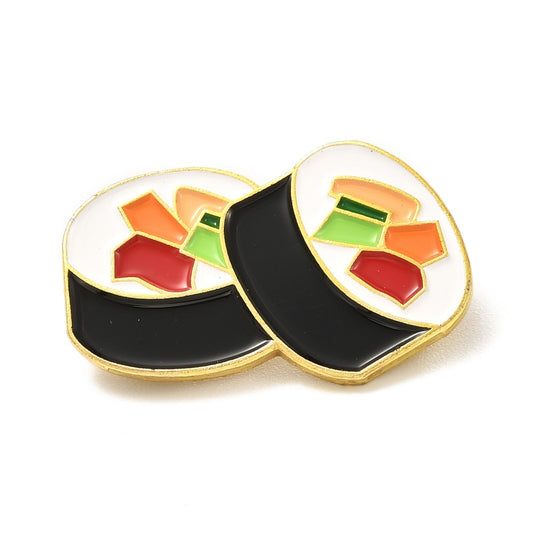 Sushi roll enamel pin