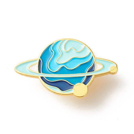 Blue planet enamel pin