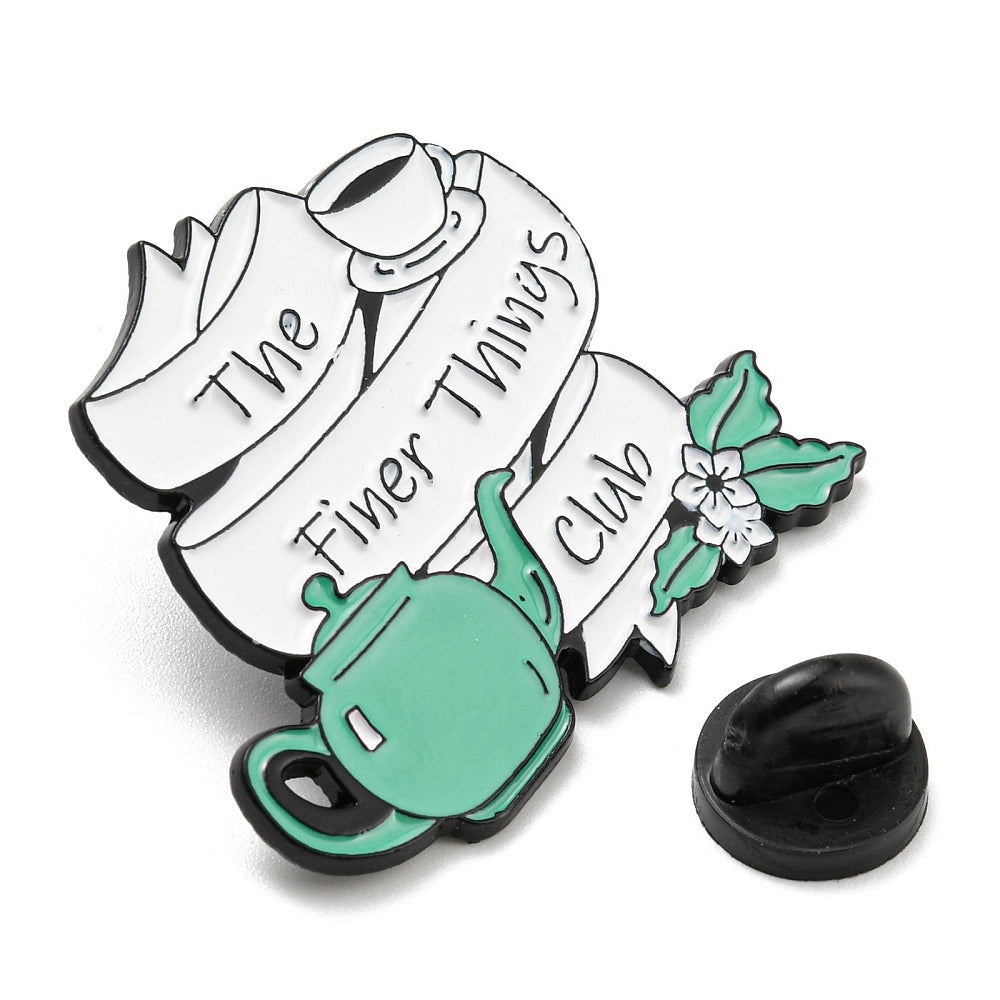 'The finer things club' enamel pin