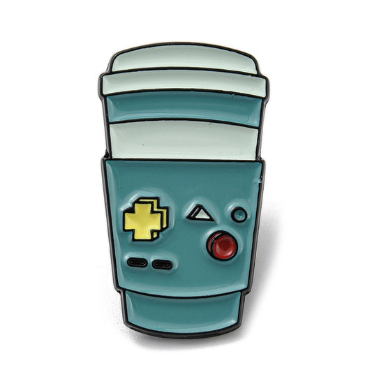 Gamer coffee cup enamel pin