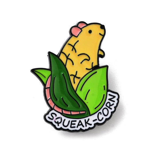 'Squeak-corn' enamel pin