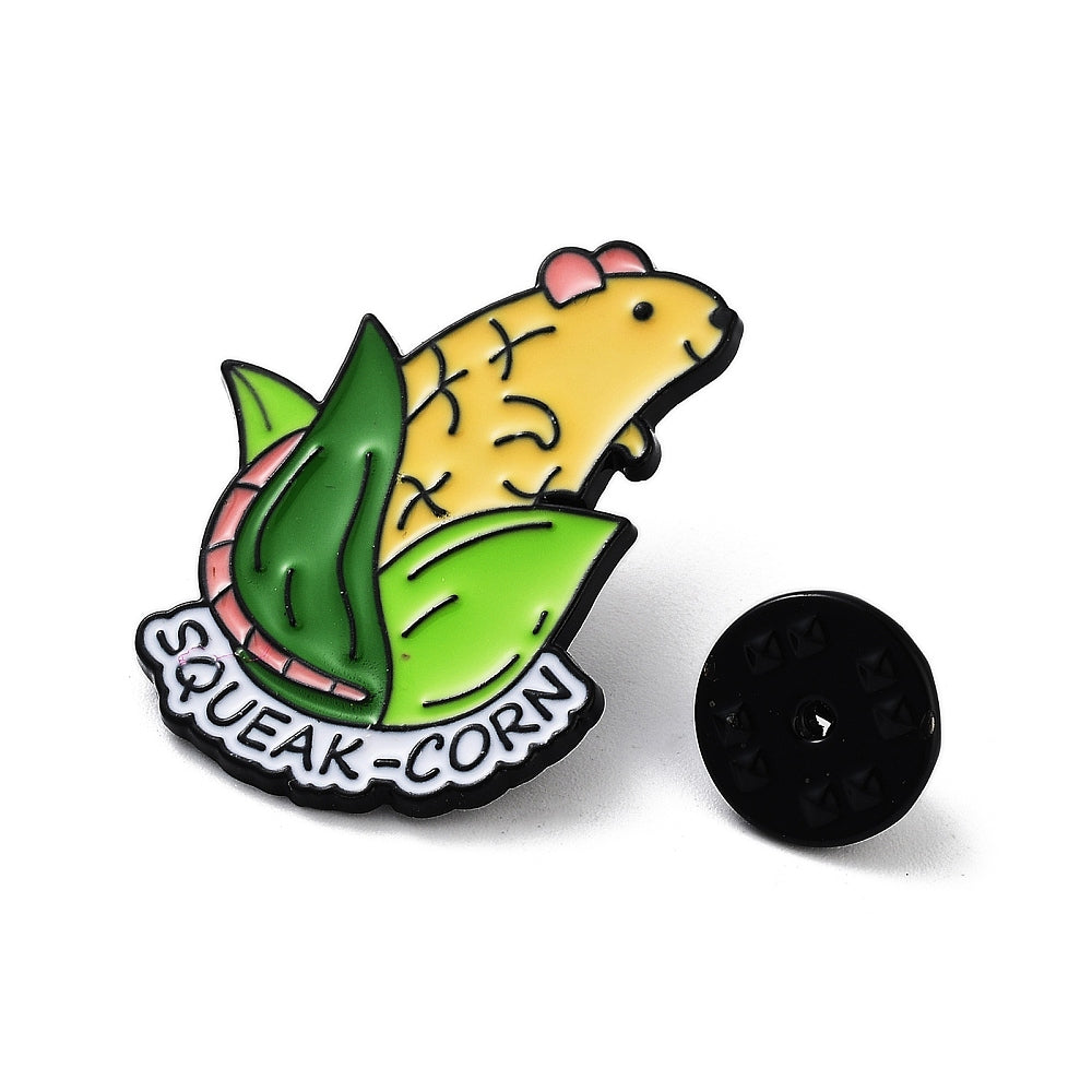 'Squeak-corn' enamel pin