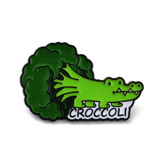 'Croccoli' enamel pin