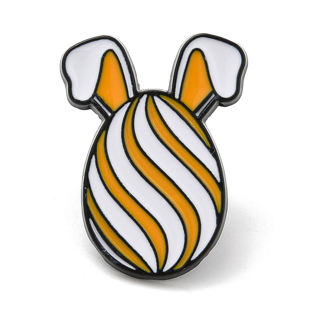 Easter egg bunny rabbit ears enamel pin