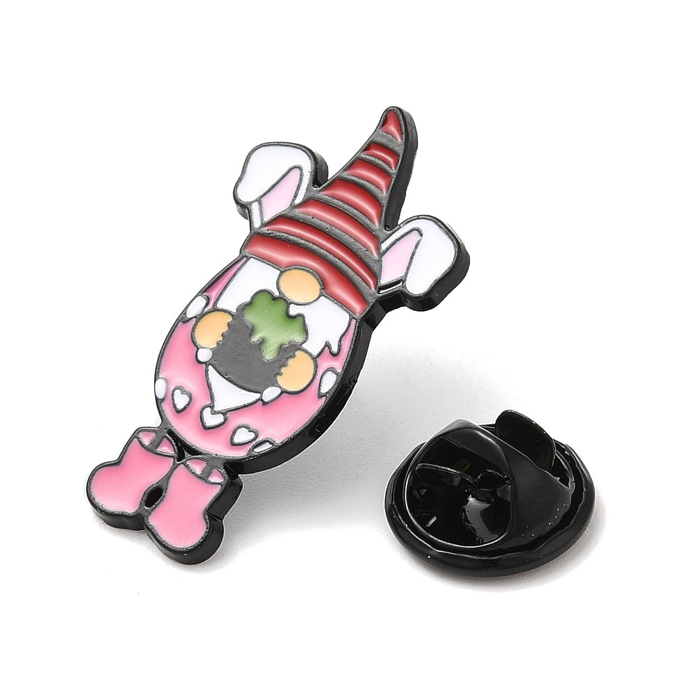 Easter gnome egg bunny rabbit ears enamel pin