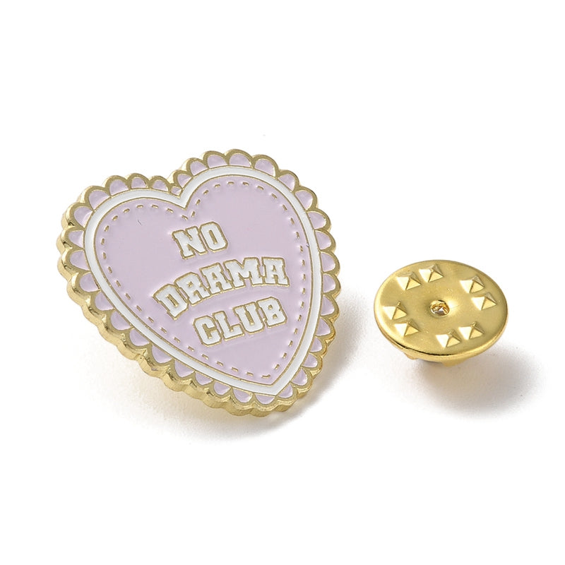 'No drama club' enamel pin