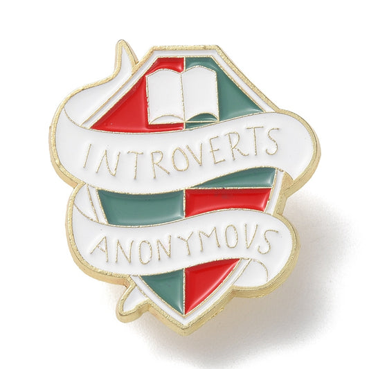 'introverts anonymous' enamel pin