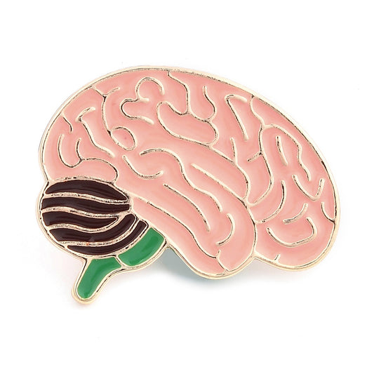 Brain enamel pin