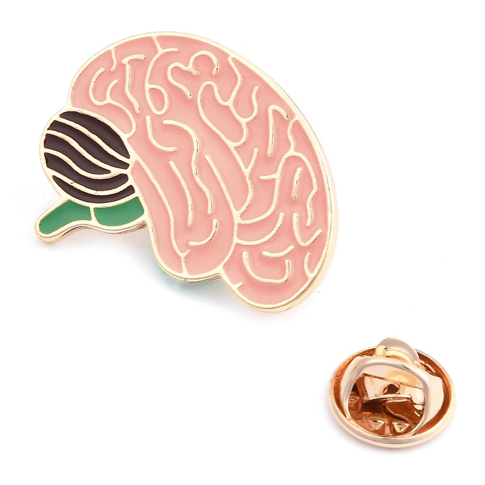 Brain enamel pin