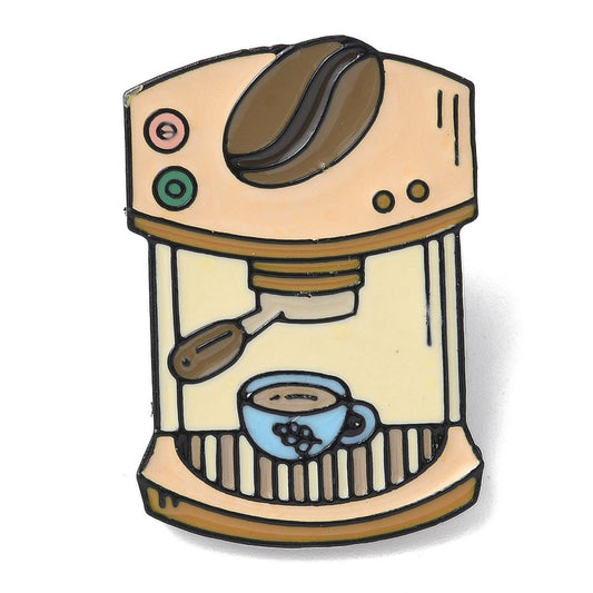 Coffee machine enamel pin