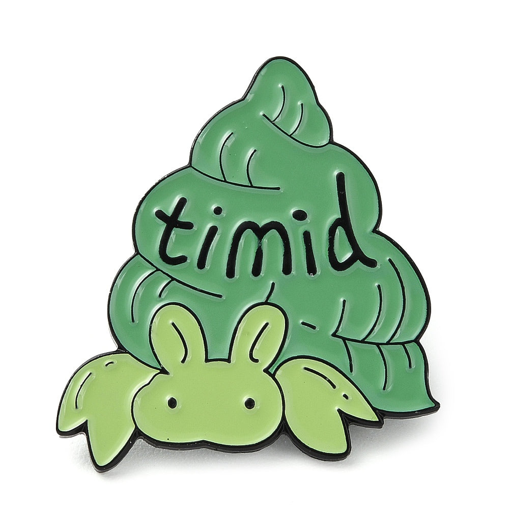 'timid' sea shell enamel pin