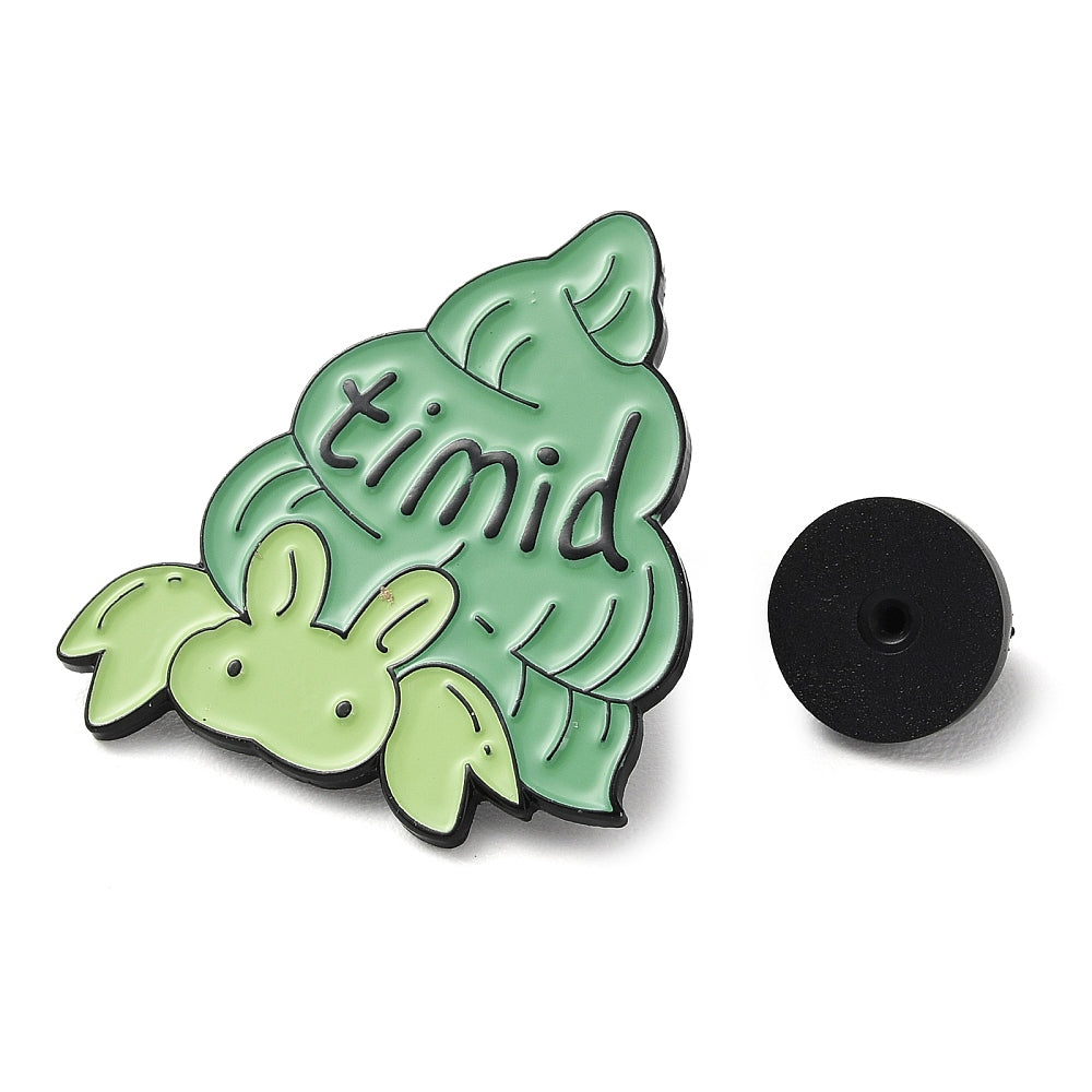 'timid' sea shell enamel pin