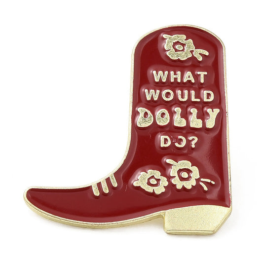 'What would Dolly do?' enamel pin