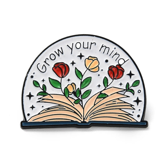 'Grow your mind' enamel pin