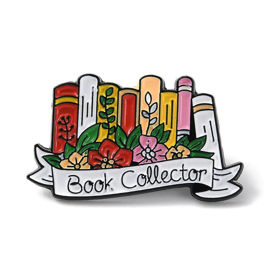 'Book collector' enamel pin