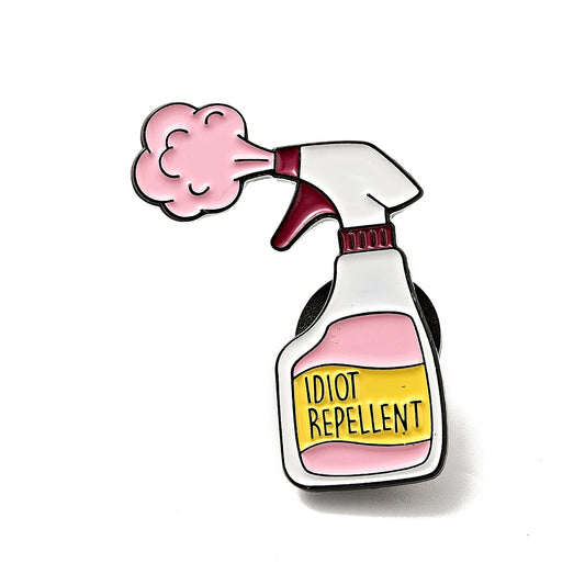 'Idiot repellent' enamel pin