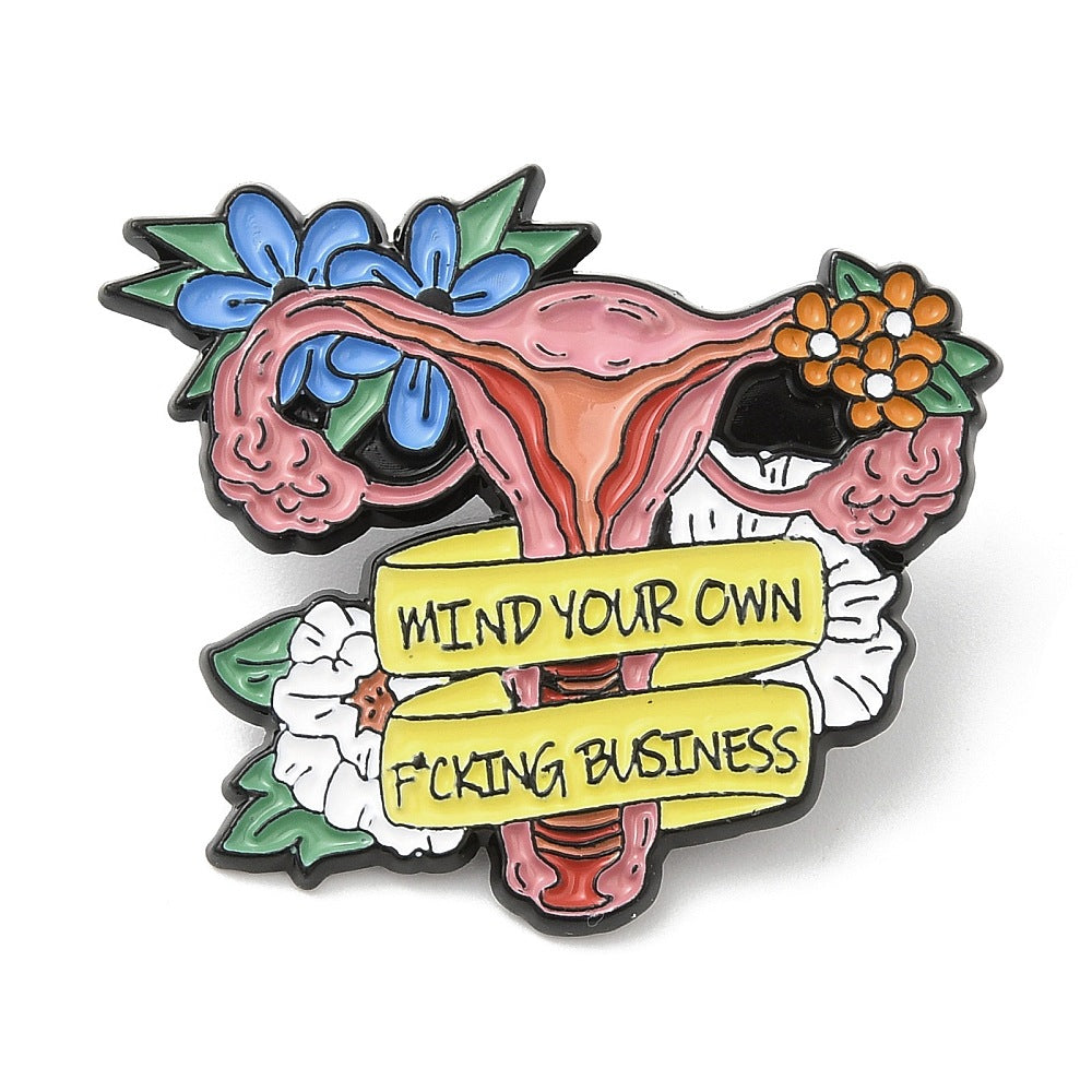 'Mind your own fucking business' enamel pin