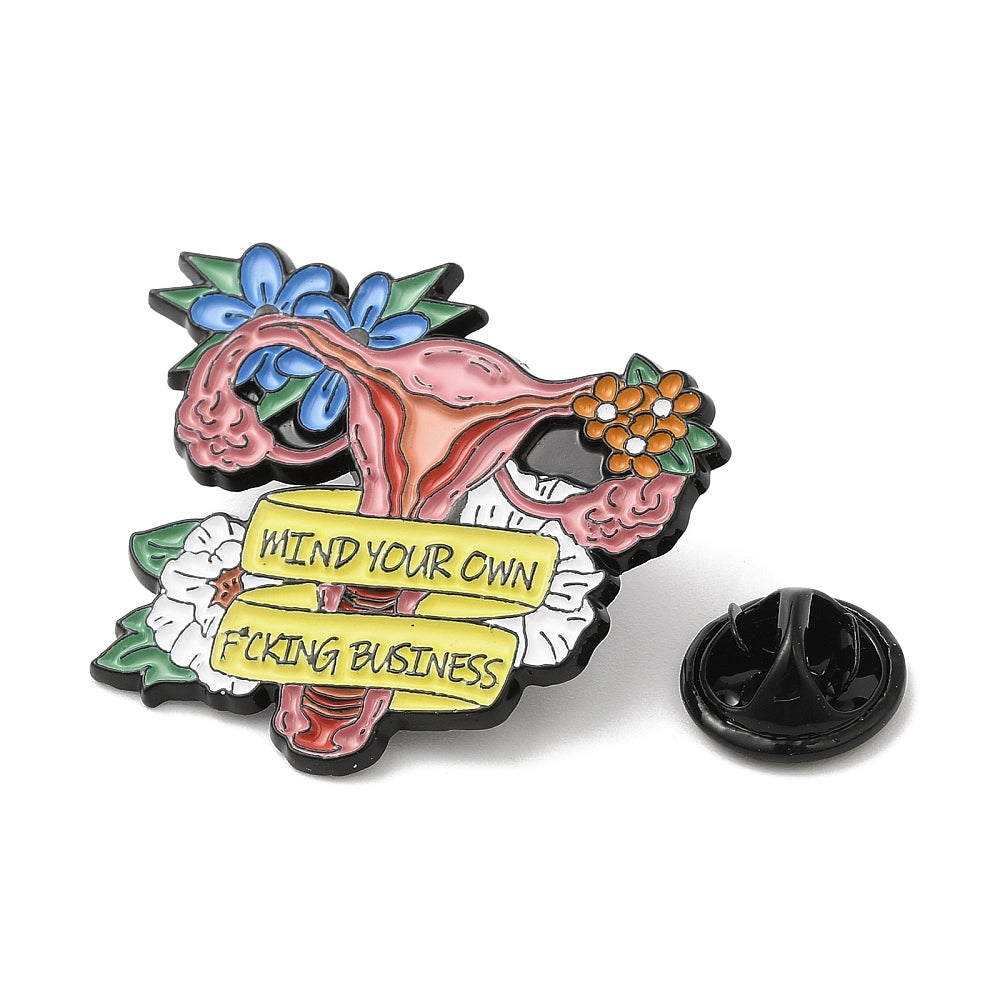 'Mind your own fucking business' enamel pin