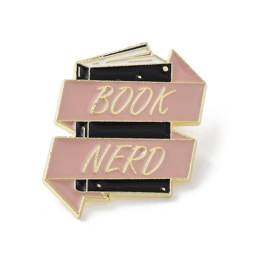 'Book nerd' enamel pin