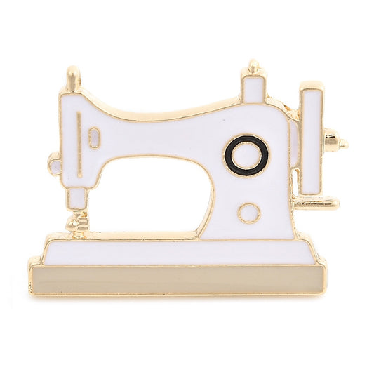 Sewing machine enamel pin