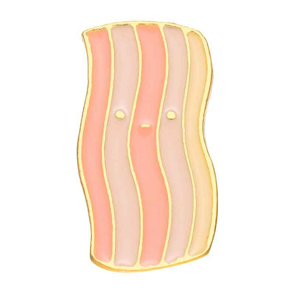 Streaky bacon strip enamel pin