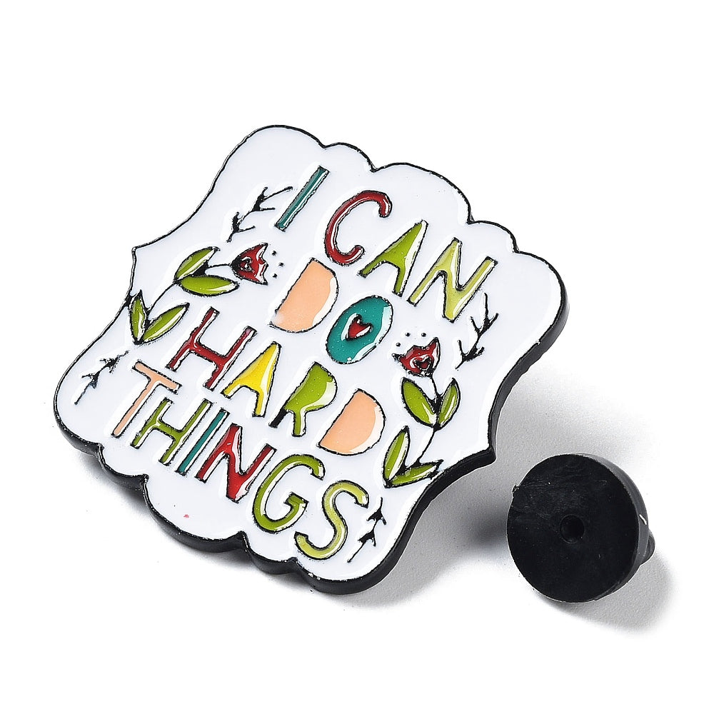 'I can do hard things' enamel pin