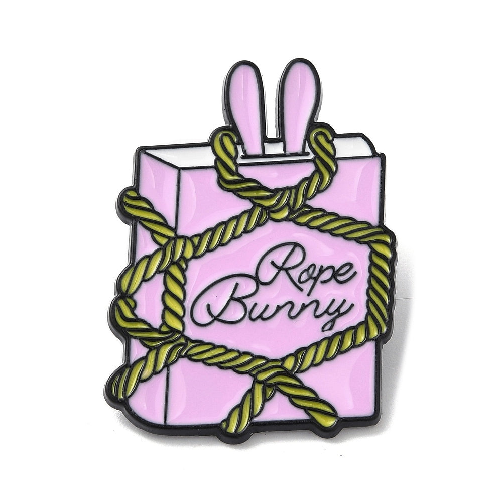 'Rope bunny' enamel pin