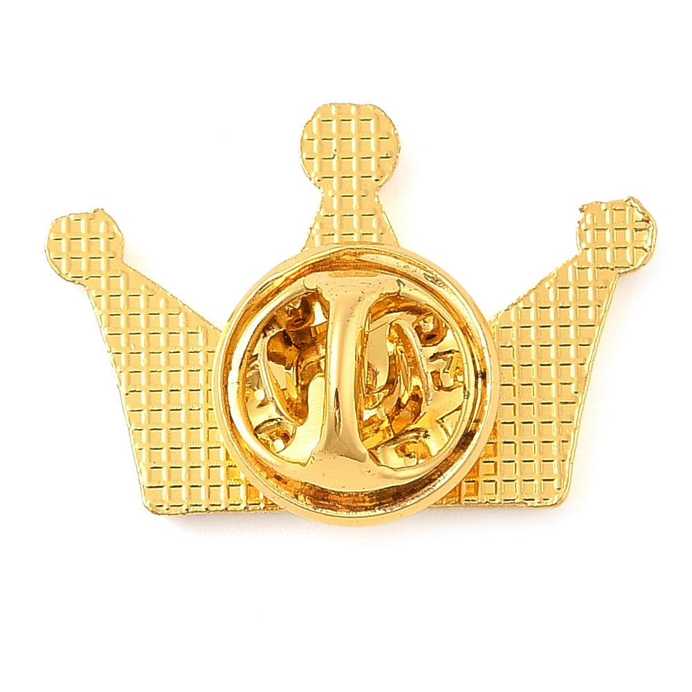 Crown enamel pin