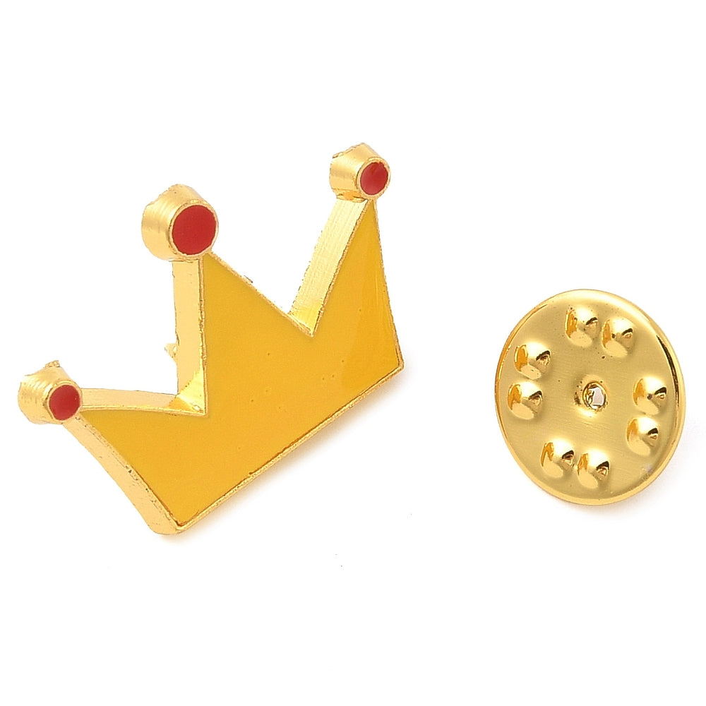 Crown enamel pin