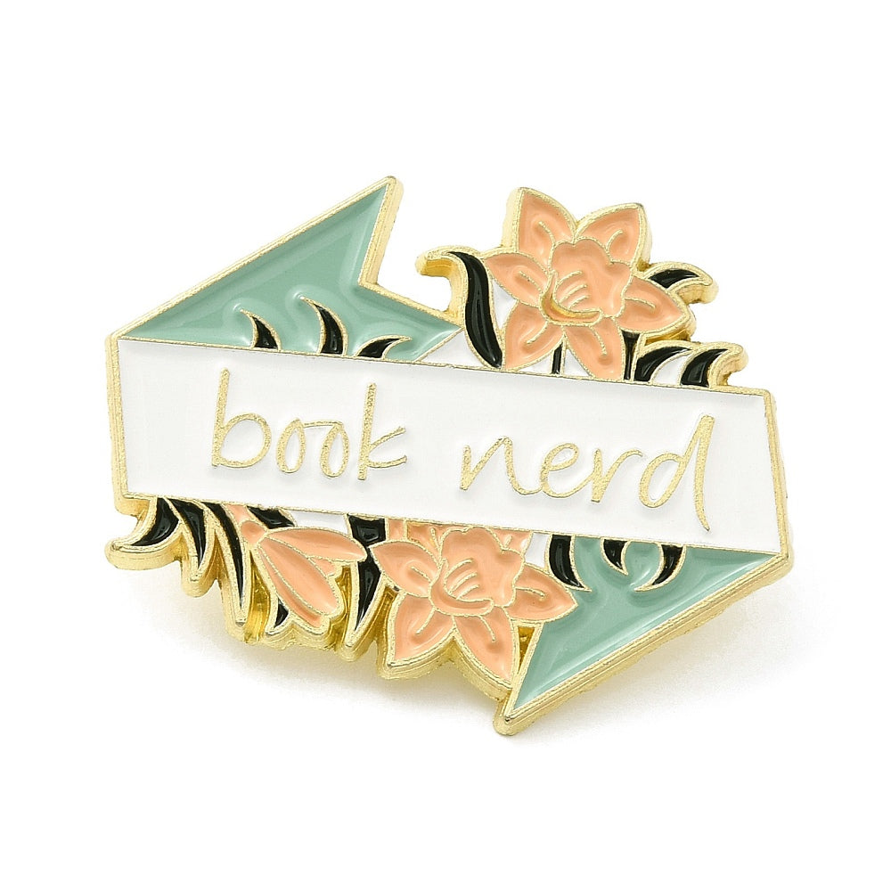 'Book nerd' enamel pin