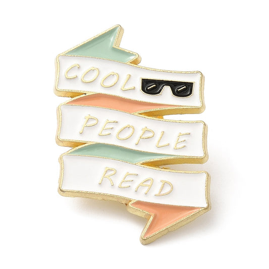 'Cool people read' enamel pin