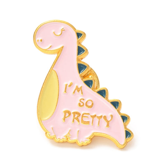 Pretty dinosaur enamel pin