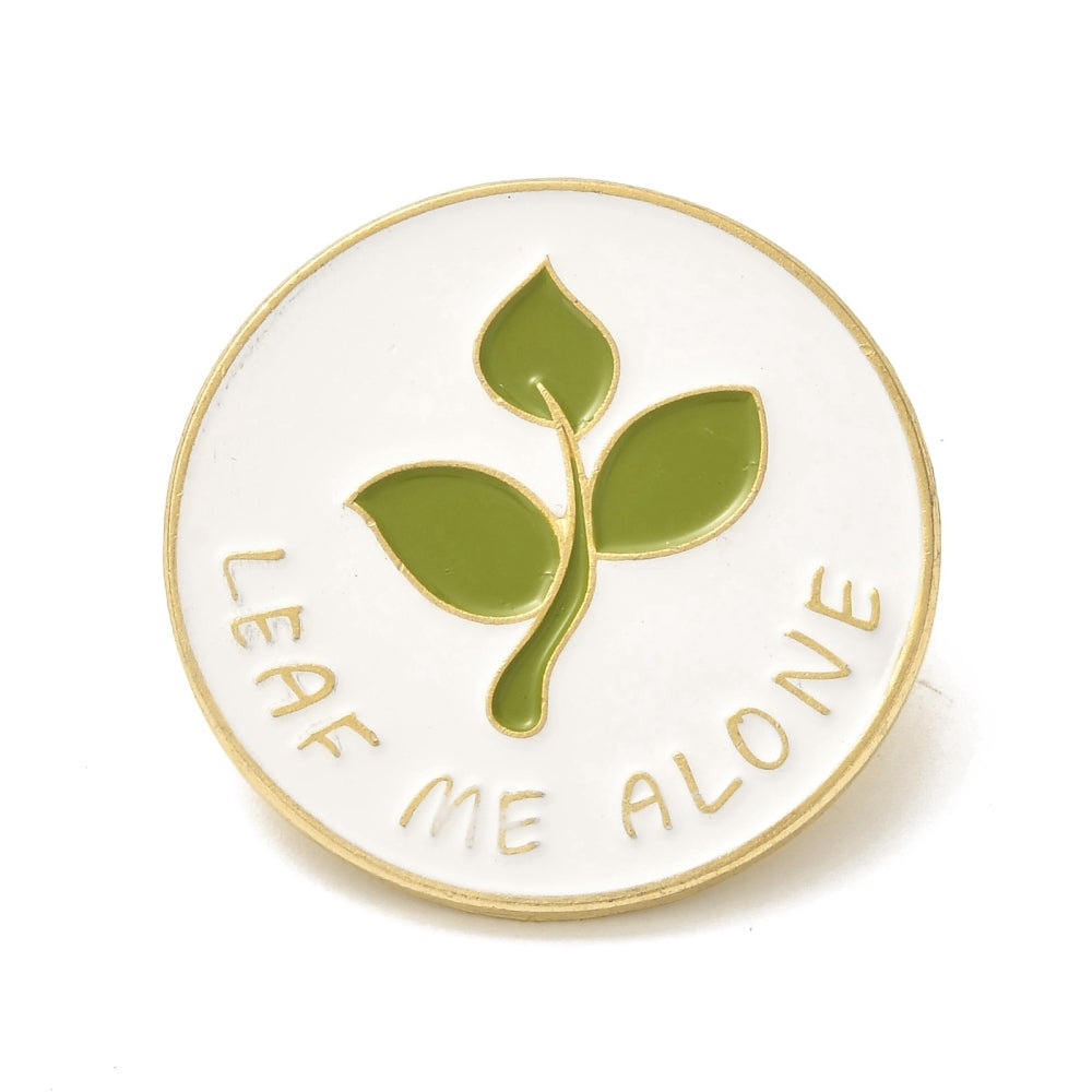 'Leaf me alone' enamel pin